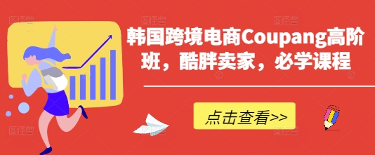 韩国跨境电商Coupang高阶班，酷胖卖家，必学课程|轻创终点站